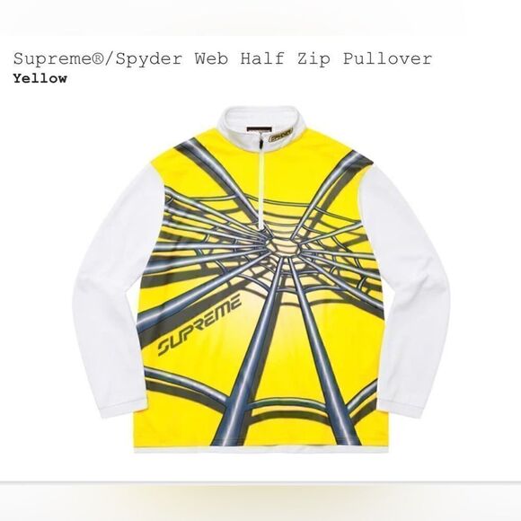 Supreme Other - Supreme@/Spyder Web Half Zip Pullover “yellow”